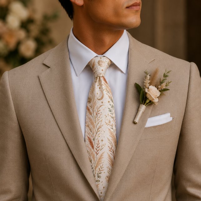 Corbata Fase Lunar Hierba de Pampas Celestial Boho (Subido por el creador)