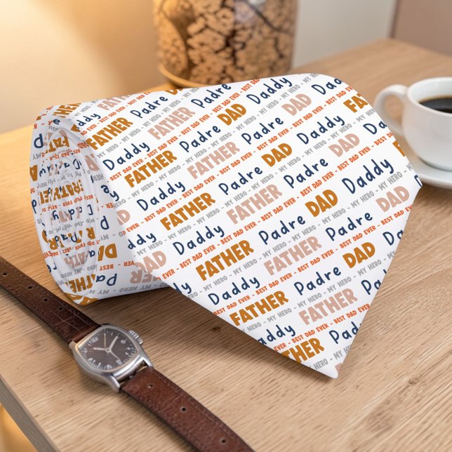 Corbata Father's Day Dad Custom Necktie Tie (Subido por el creador)