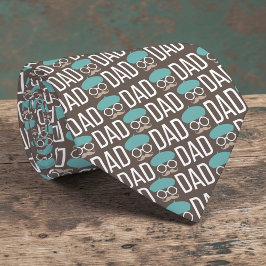 Corbata Father's Day Dad Pattern Necktie Tie