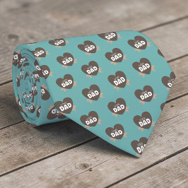 Corbata Father's Day Dad Pattern Necktie Tie