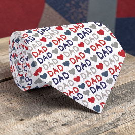 Corbata Father's Day Dad Pattern Necktie Tie