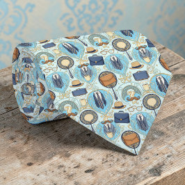 Corbata Father's Day Dapper Dad Pattern Necktie Tie