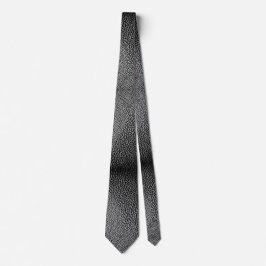 Corbata Faux Black Leather Tie
