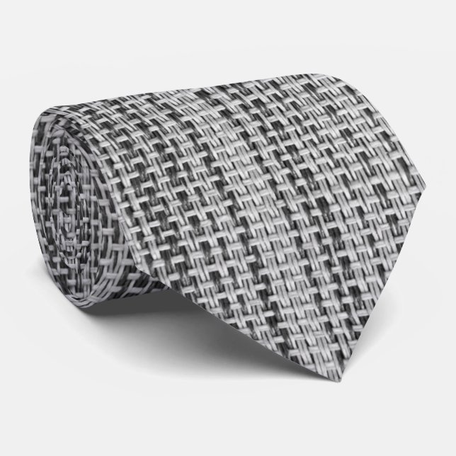 Corbata Faux Gray Cotton Neck Tie (Enrollado)