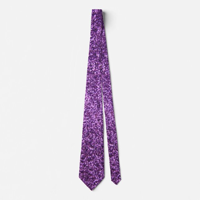 Corbata Faux Purple Purpurina (Anverso)