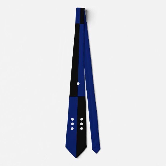 Corbata Favor de fiesta de soltero con dados azul/negro (Anverso)