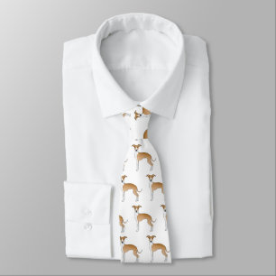Corbata Fawn And White Italian Greyhound Cute Dog Pattern