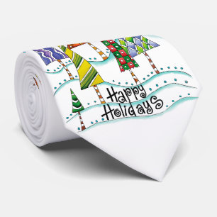 Corbata ¡Felices Fiestas! Árboles de Navidad Lindos con Es