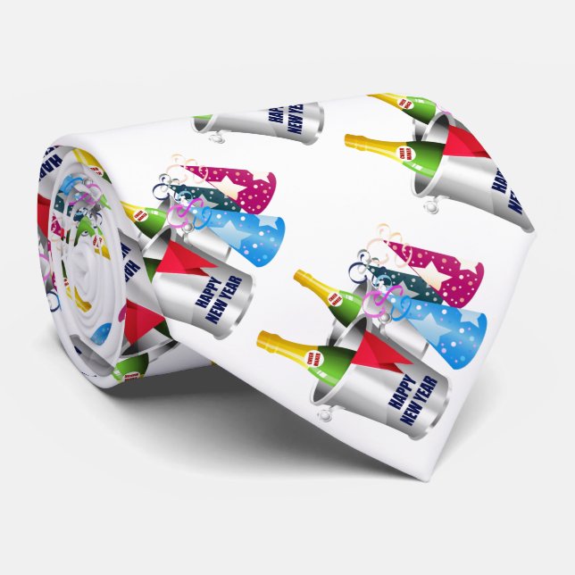 Corbata Feliz Año Nuevo (Enrollado)