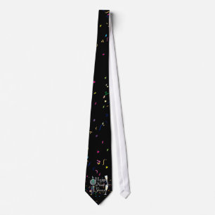 Corbata Feliz Año Nuevo con Champagne y Confetti