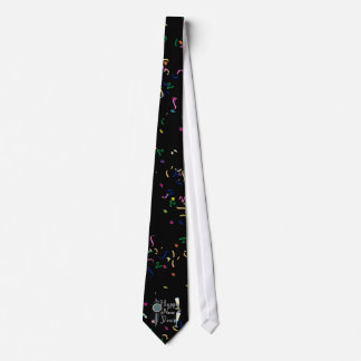 Corbata Feliz Año Nuevo con champagne y Confetti