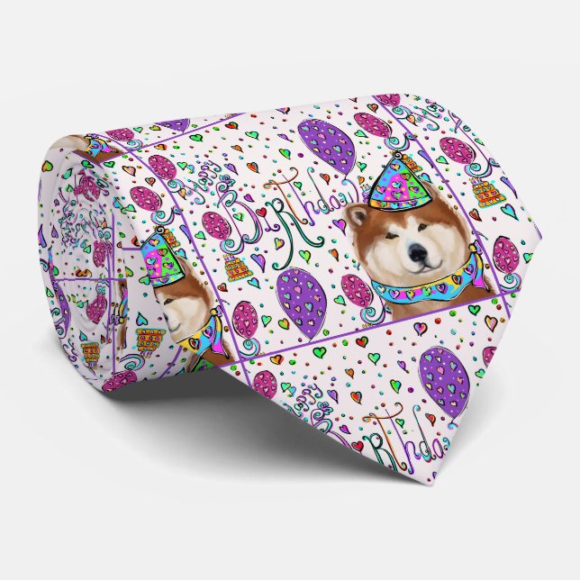 CORBATA FELIZ CUMPLEAÑOS (Enrollado)