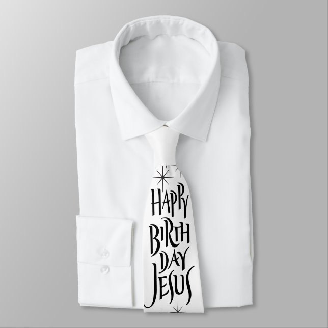 Corbata Feliz cumpleaños, Jesús Navidades y cristianos (Atado)