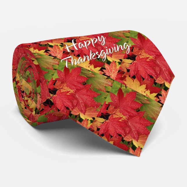 Corbata Feliz Día de Acción de Gracias 8 Tie (Enrollado)