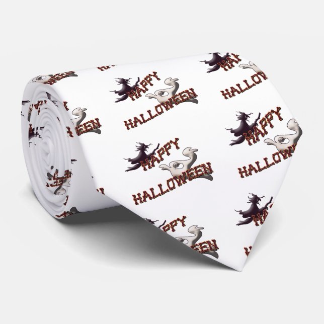 Corbata Feliz Día de Halloween (Enrollado)