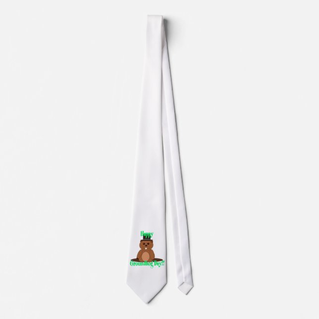 Corbata ¡Feliz Día de la Marmota! (Anverso)