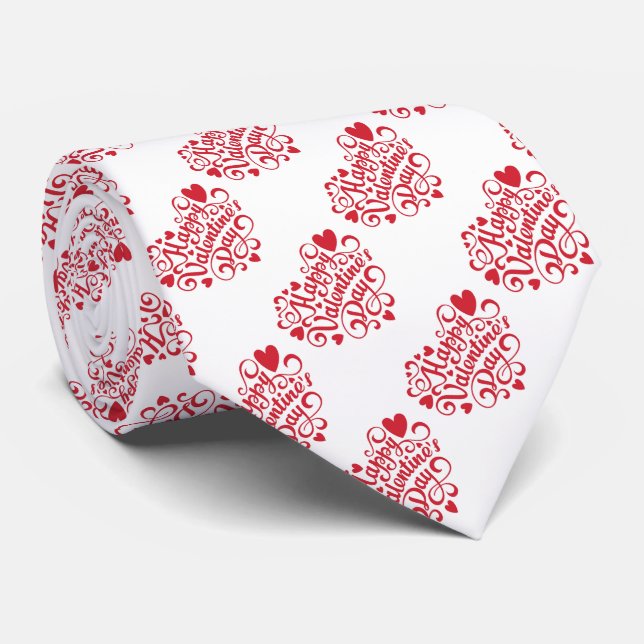Corbata Feliz Día de San Valentín (Enrollado)