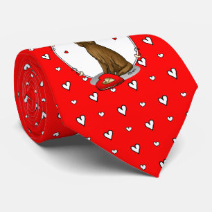 Corbata Feliz Día de San Valentín sé mi irlandés Setter (r