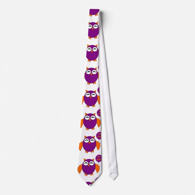 Corbata Feliz Fiesta Owl Tie de Halloween (Anverso)