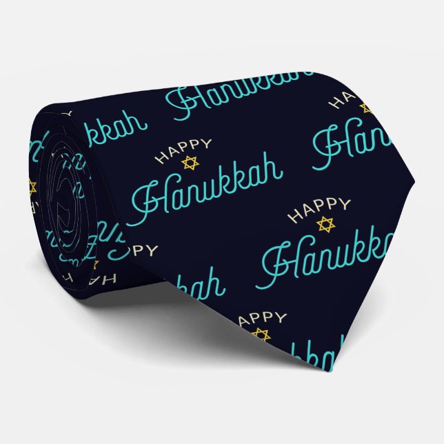 Corbata Feliz Hanukkah (Enrollado)