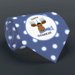 Corbata Feliz Hanukkah Moose Funny Holiday Cuello<br><div class="desc">Divertido y festivo,  esta corbata de Hanukkah será la charla del fiesta,  colegio u oficina.</div>