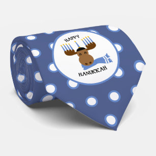 Corbata Feliz Hanukkah Moose Funny Holiday Cuello
