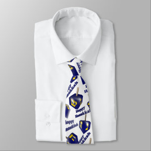 Corbata Feliz Hanukkah Spinning Dreidel