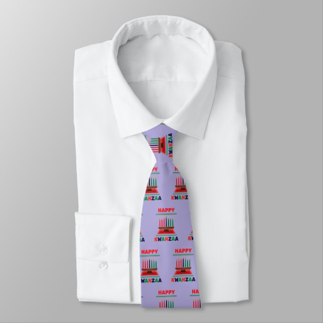 Corbata Feliz Kwanzaa Kinara (Atado)