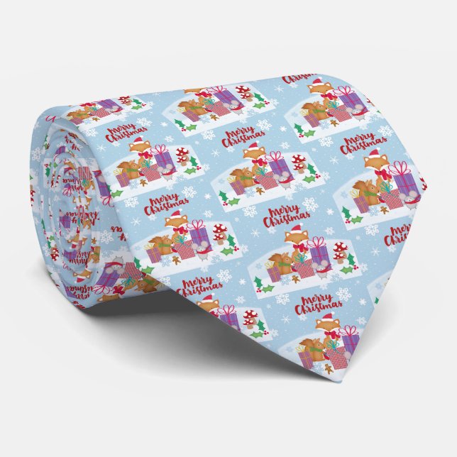 Corbata Feliz Navidad (Enrollado)