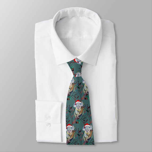 Corbata Feliz Navidad Australiana Koala  (Atado)