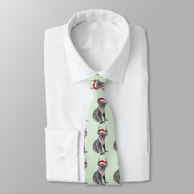 Corbata Feliz Navidad Australiana Koala  (Atado)