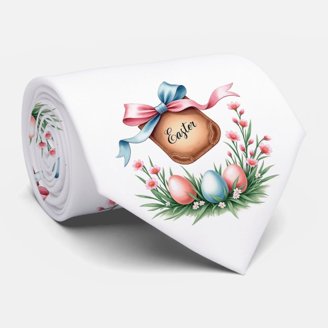 Corbata ¡Feliz Pascua! (Enrollado)