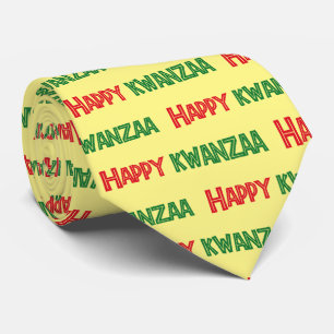Corbata Feliz saludo de Kwanzaa