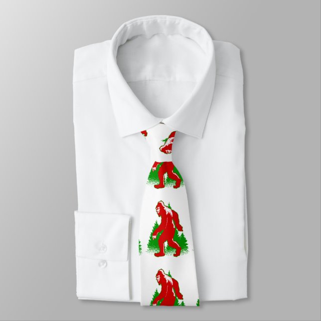 Corbata feos navidades bigfoot yeti (Atado)