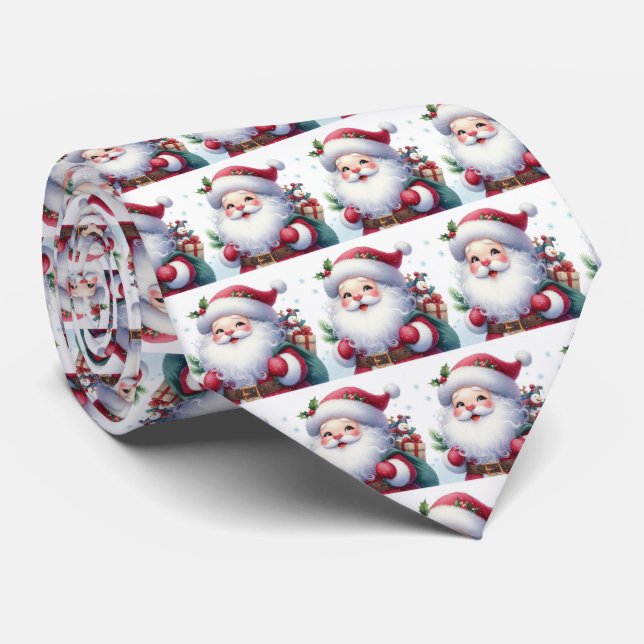 Corbata Feriado de Navidades de Santa Claus (Enrollado)