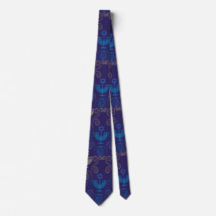 Corbata Festival Hanukkah Fiesta Holiday Menorah Doodle