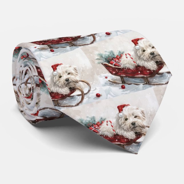 Corbata Festividad de los Navidades de perro de Coton De T (Enrollado)
