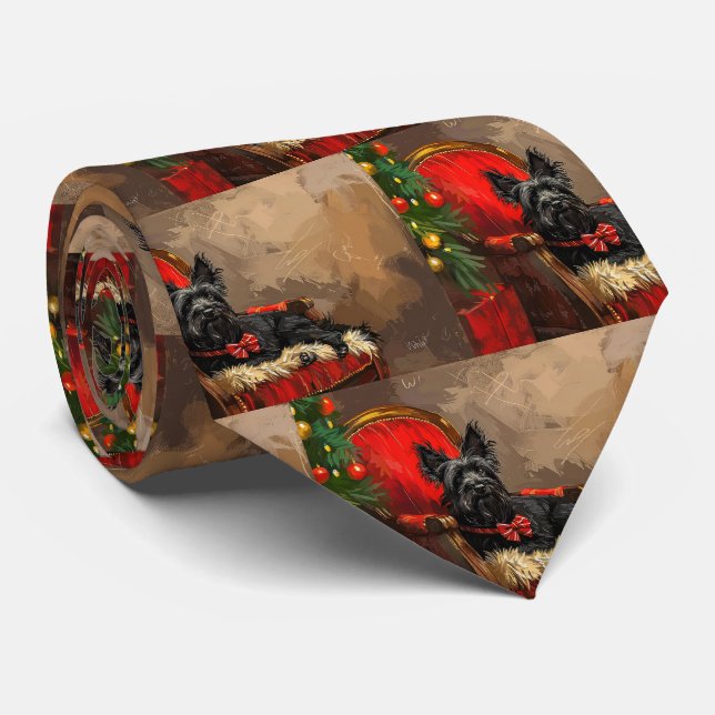 Corbata Festividad de los Navidades de perro de Skye Terri (Enrollado)