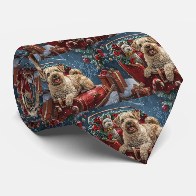 Corbata Festividad de los Navidades de Perro Wheaten Terri (Enrollado)