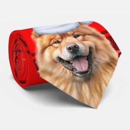 Corbata Festividad de Navidades rojos de chow chow