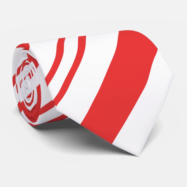 Corbata Festividad Navidades rojos de la franja de caña de (Enrollado)