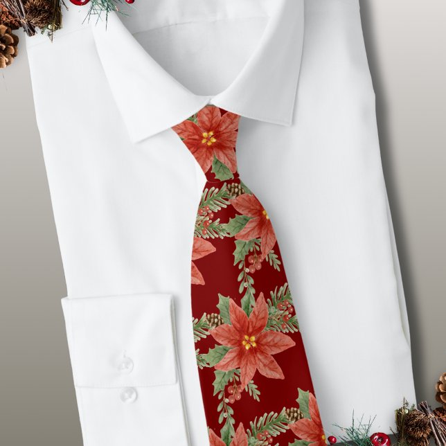 Corbata Festividades de los Navidades de Poinsettia de la  (Subido por el creador)