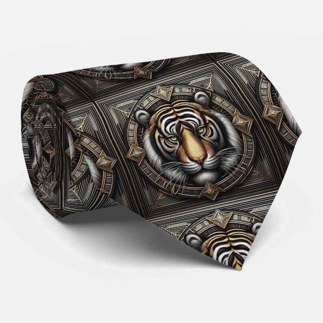 Corbata Fiero Tigre | Moda Masculina para Hombres (Enrollado)