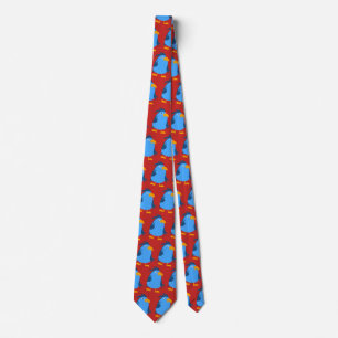 Corbata Fiesta de aves azules