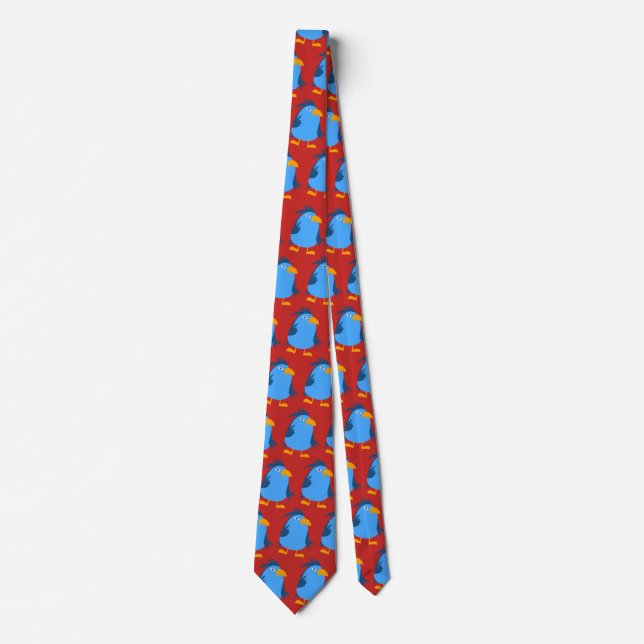 Corbata Fiesta de aves azules (Anverso)