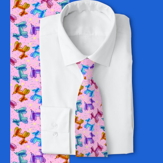Corbata Fiesta de globo Poodle (Fun bold pattern of ballon animal poodles)