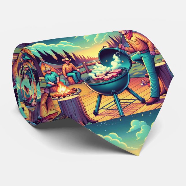 Corbata Fiesta de Grilling de Cowboys de Cocina Occidental (Enrollado)