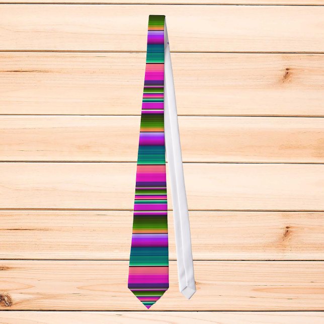 Corbata Fiesta de Manta Mexicana Rayas Coloridas Serape (Subido por el creador)