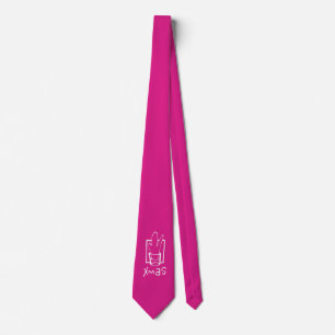 Corbata Fiesta de Navidad Rosa