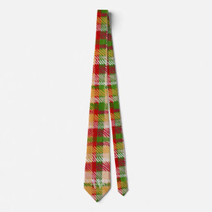 Corbata Fiesta de Plaid Tartán Personalizada con Monograma